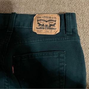 Green Low Rise Levi Jeans
